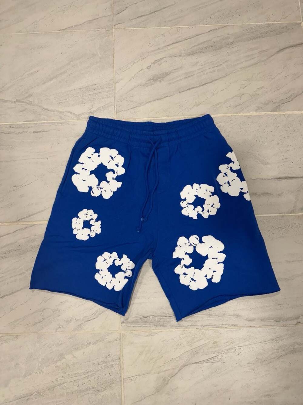 Denim Tears Cotton Wreath Shorts Royal Blue